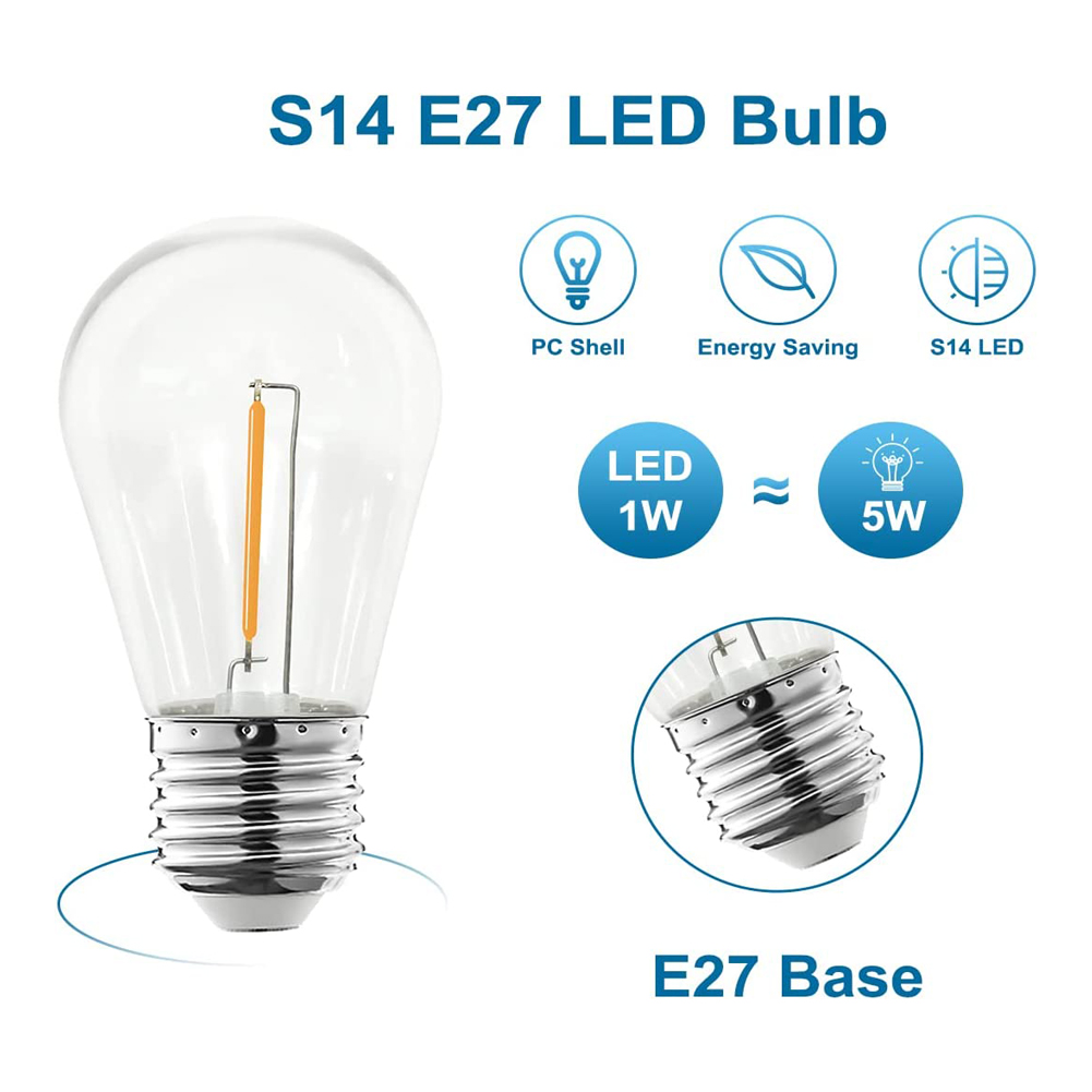 2026 New S14 E27 Filament LED  - đánh giá và giá Outdoor Power Lead Cover