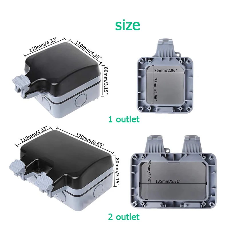 EU KR Outdoor Wall Waterproof  - đánh giá và giá Outdoor Power Plus