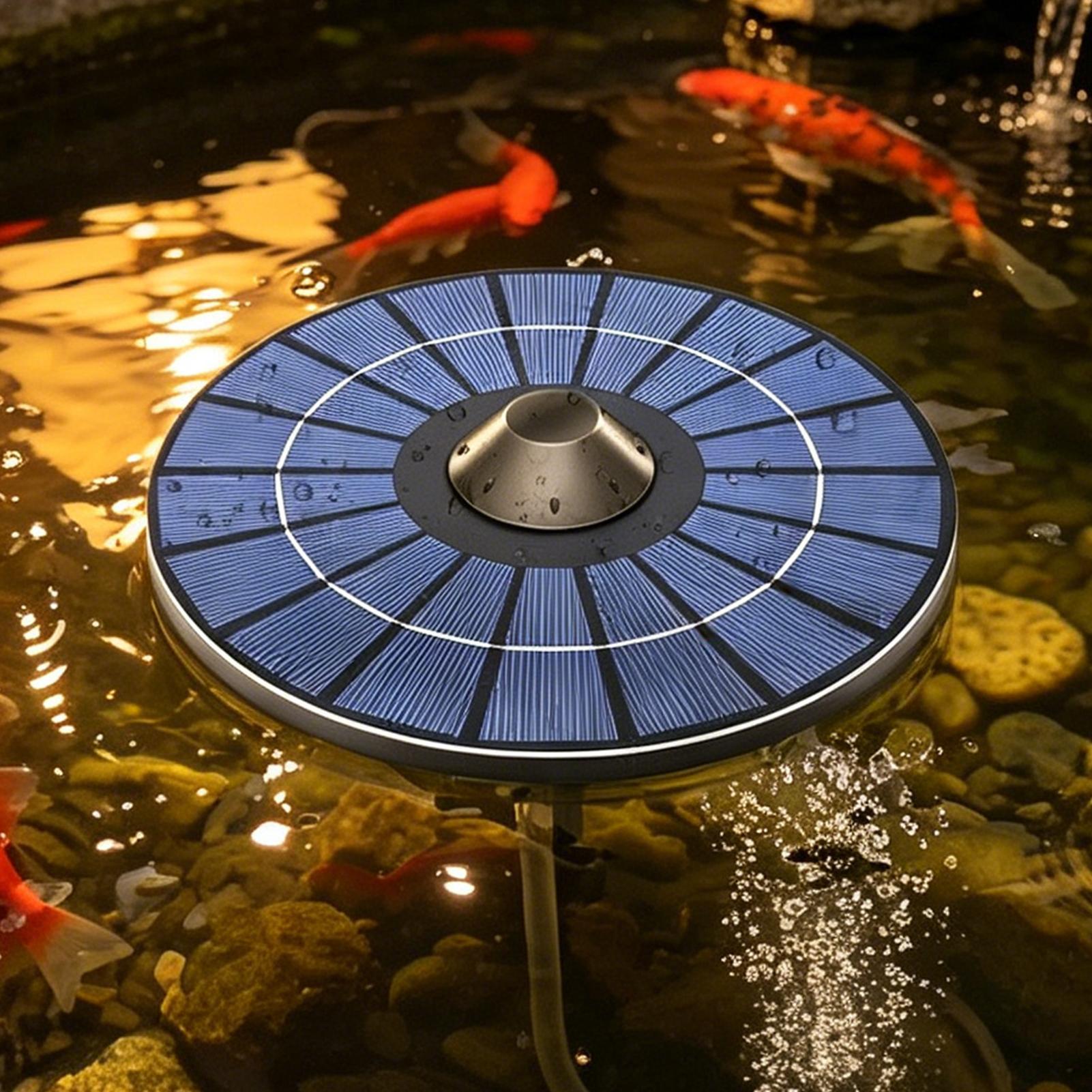 Solar-powered pond aerator pum - đánh giá và giá Outdoor Power Kit