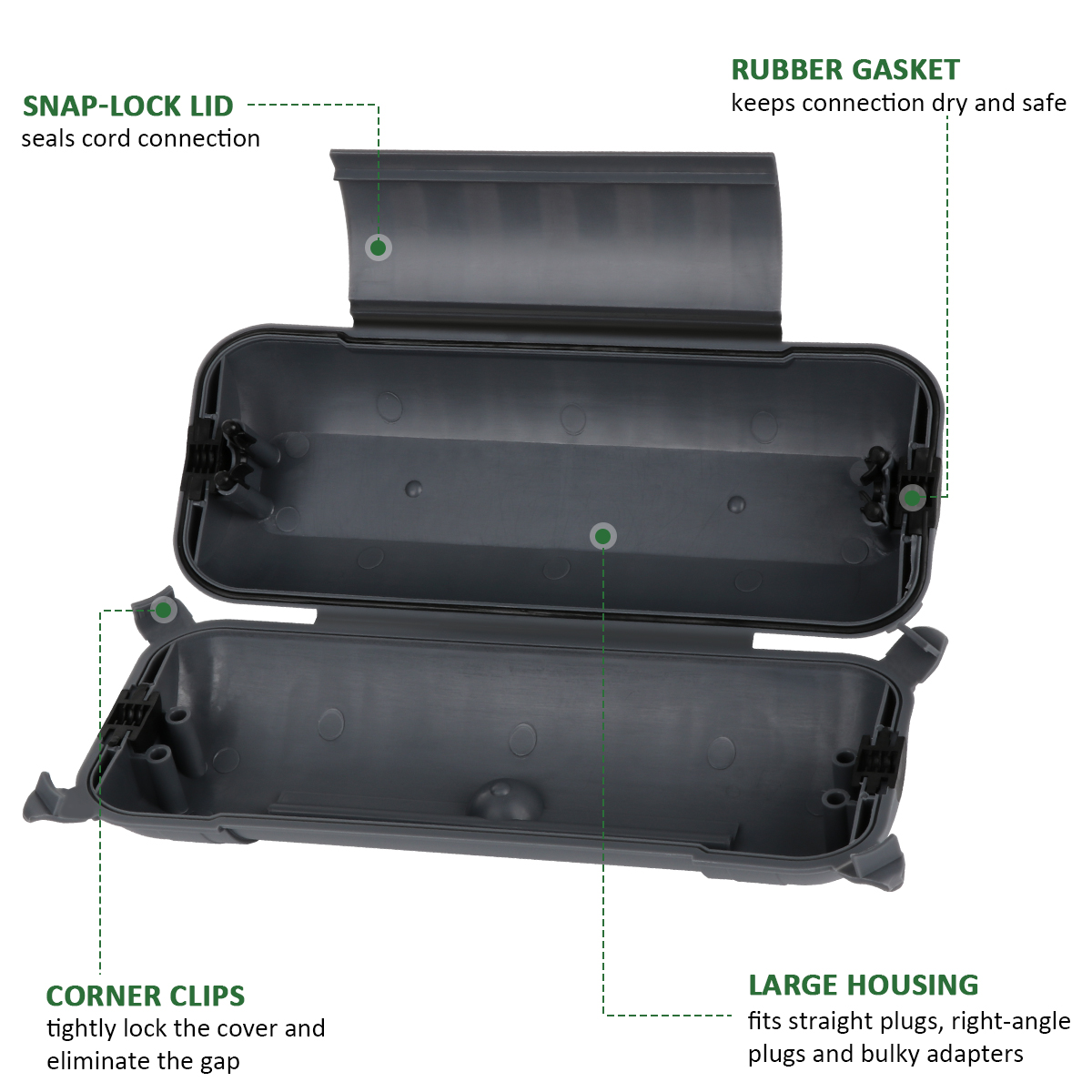 Outdoor Waterproof Connection  - đánh giá và giá Outdoor Power Lead Cover