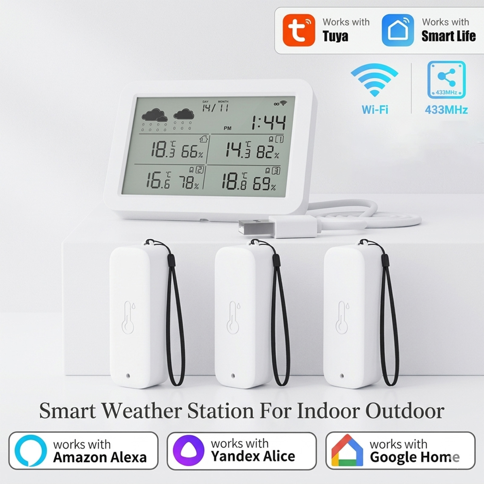 Tuya WiFi+RF433 Weather Statio - đánh giá và giá Outdoor Power Meter
